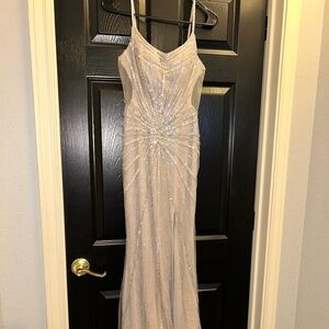 Dillards Gold Sparkly Prom Dress